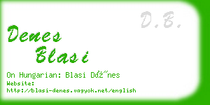 denes blasi business card